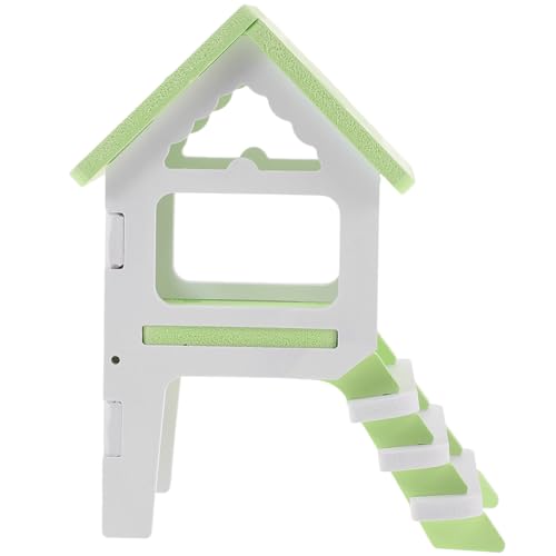 Parliky Hamsterhaus mit Leiter PVC Robust Kleintierversteck für Zwerghamster Meerschweinchen Eichhörnchen Kleintierkäfig Zubehör Spiel Rückzugsort von Parliky