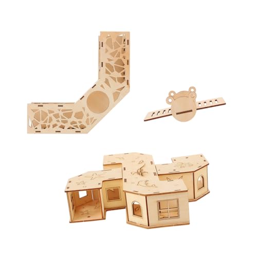 Parliky Hamstertunnel aus Natürlichem Holz Sicheres Kleintierspielzeug mit Labyrinth und Versteck Fördert Bewegung und Beschäftigung für Kleine Haustiere Wie Hamster und Mäuse Parliky Hamstertunnel aus Natürlichem Holz Sicheres Kleintierspielzeug mit Labyrinth und Versteck Fördert Bewegung und Beschäftigung für Kleine Haustiere Wie Hamster und Mäuse von Parliky