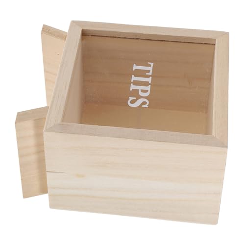 Parliky Holz Spardose Piggy Bank für Erwachsene Dekorative Münzbank aus Robustem Holz Leicht zu Reinigen für Wohnzimmer Büro Schlafzimmer Praktisches Sparschwein für Tägliche Ersparnisse von Parliky