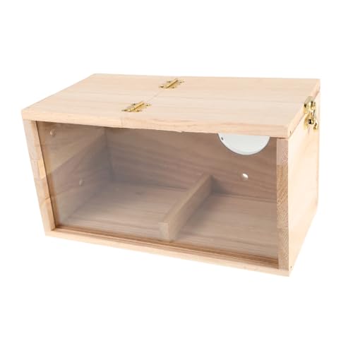Parliky Holz Vogelhaus mit Transparentem Fenster Geräumige Nistbox für Wellensittiche und Papageien Wetterfestes Outdoor Nistkasten Sicherer Vogelnistplatz für Garten und Balkon Parliky Holz Vogelhaus mit Transparentem Fenster Geräumige Nistbox für Wellensittiche und Papageien Wetterfestes Outdoor Nistkasten Sicherer Vogelnistplatz für Garten und Balkon von Parliky