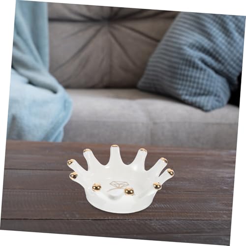 Parliky Keramik Schmucktablett Kronenform Schmuckablage Ringe Ohrringe Aufbewahrung Vintage Dekotablett für Desktop Schmuckbox Organizer Parliky Keramik Schmucktablett Kronenform Schmuckablage Ringe Ohrringe Aufbewahrung Vintage Dekotablett für Desktop Schmuckbox Organizer von Parliky
