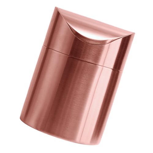 Parliky Kleiner Edelstahl-mülleimer mit Pressdeckel Kompakter für Schreibtisch Büro Schlafzimmer und Küche Rosegoldener Tischmülleimer mit Luxuriösem Design Platzsparend und Vielseitig Parliky Kleiner Edelstahl-mülleimer mit Pressdeckel Kompakter für Schreibtisch Büro Schlafzimmer und Küche Rosegoldener Tischmülleimer mit Luxuriösem Design Platzsparend und Vielseitig von Parliky