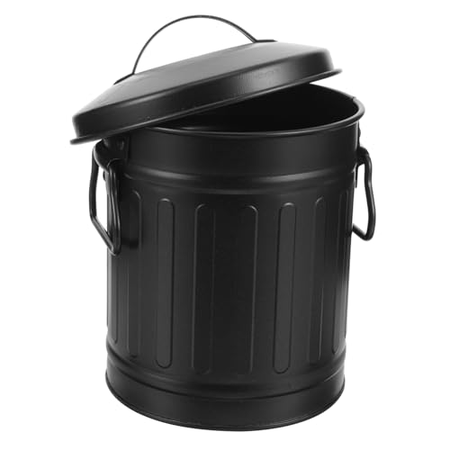 Parliky Kleiner Vielseitiger Mülleimer aus Robustem Eisen mit Deckel Multifunktionaler Schreibtisch Organizer für Papierkorb Stifthalter Blumentopf für Küche Wohnzimmer Schlafzimmer Büro Parliky Kleiner Vielseitiger Mülleimer aus Robustem Eisen mit Deckel Multifunktionaler Schreibtisch Organizer für Papierkorb Stifthalter Blumentopf für Küche Wohnzimmer Schlafzimmer Büro von Parliky