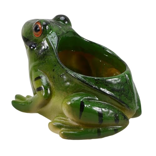Parliky Kreativer Frosch-Form Keramik Sukkulenten-blumentopf Kleiner Desktop Pflanzkübel mit Feiner Verarbeitung und Dekorativem Design für Zuhause und Balkon von Parliky
