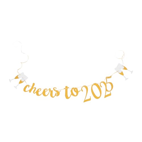 Parliky Luxuriöses Neujahrs Party Banner Cheers To aus Schimmerndem Vielseitige Dekoration für Zuhause Büro Wand und Baum Wiederverwendbar Edles Golddesign Flexible Parliky Luxuriöses Neujahrs Party Banner Cheers To aus Schimmerndem Vielseitige Dekoration für Zuhause Büro Wand und Baum Wiederverwendbar Edles Golddesign Flexible von Parliky