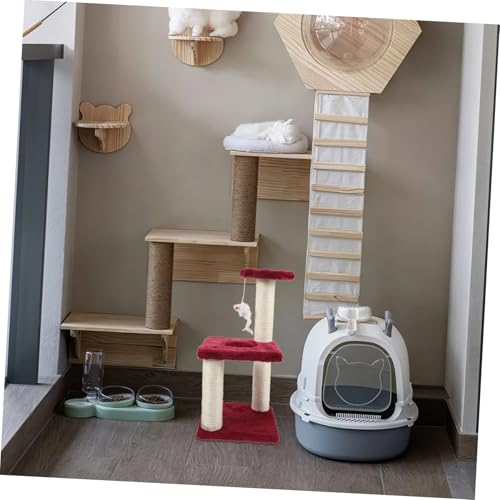 Parliky Mehrschichtiger Verschleißfester Kratzbaum für Katzen mit Stabilem Sockel Wiederverwendbarer Katzenkratzer Dreistöckiges Kletterspielzeug für Kätzchen Geeignet für Wohnzimmer und Parliky Mehrschichtiger Verschleißfester Kratzbaum für Katzen mit Stabilem Sockel Wiederverwendbarer Katzenkratzer Dreistöckiges Kletterspielzeug für Kätzchen Geeignet für Wohnzimmer und von Parliky