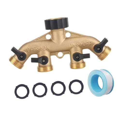 Parliky Messing Wege Wasserhahn Verteiler Adapter Langlebiger Gartenschlauch Verteiler mit Drehbarem Griff Universeller Wasserhahnadapter für Waschmaschine Spüle Zufällige Zufällige Farbe Parliky Messing Wege Wasserhahn Verteiler Adapter Langlebiger Gartenschlauch Verteiler mit Drehbarem Griff Universeller Wasserhahnadapter für Waschmaschine Spüle Zufällige Zufällige Farbe von Parliky