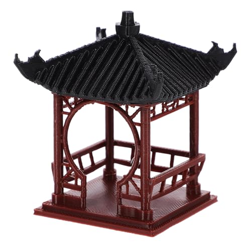 Parliky Miniatur Pavillon Figurine Mini Bonsai Ornament Mikro Landschaftsdekoration für Balkon Garten Schreibtisch Bonsai Aquarium Deko Außenbereich von Parliky