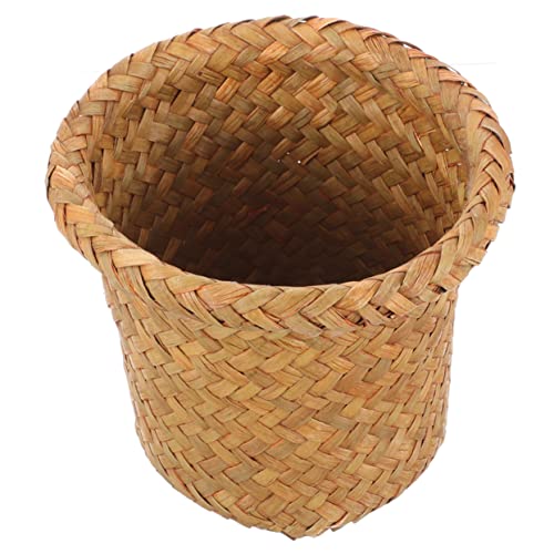 Parliky Gewebter Mülleimer Aus Seegras Handgefertigter Abfallkorb Für Badezimmer Wohnzimmer Küche Stabiler Wäschekorb Höhe Dekorativer Aufbewahrungskorb Für Wohnräume von Parliky