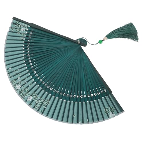 Parliky Retro Handfächer Faltbar mit Blumenmuster Leichter Faltbarer Handventilator für Damen Chinesischer Vintage Fächer für Sommer und Kulturelle Anlässe von Parliky