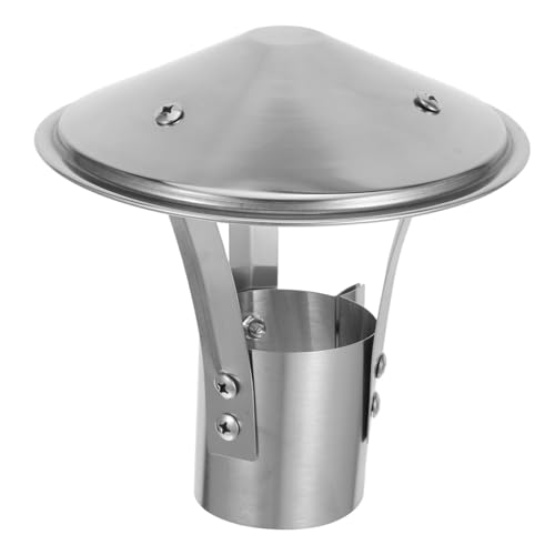 Parliky Schornsteinhaube aus Edelstahl Regendichte Kaminabdeckung mit Schirm Design Windfeste Ofenrohrkappe für Ländliche Öfen Wetterbeständig und Langlebig Verbessert Rauchabzug und von Parliky