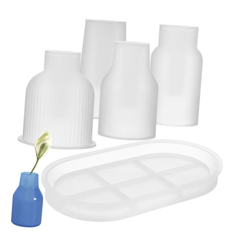 Parliky Silikonform Vase Tablett Vasen Wiederverwendbar Flexible Gießform für Epoxidharz Gießen DIY Blumenvasen Originelles Basteln Parliky Silikonform Vase Tablett Vasen Wiederverwendbar Flexible Gießform für Epoxidharz Gießen DIY Blumenvasen Originelles Basteln von Parliky
