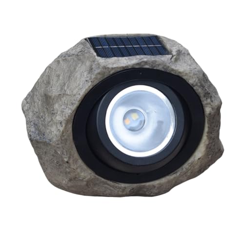 Parliky Solar Gartenleuchte Steinoptik Wetterfest mit Verstellbarem Strahler Solarlampe für Außen Terrasse Grünflächen Dekoration Solarbetrieben Langlebig von Parliky