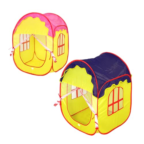 Parliky Spielzelt Faltbar Kinderzelt Indoor und Outdoor mit Robustem Material Einfache Montage ohne Werkzeug Pflegeleicht Buntes Spielhaus für Jahre Ausruhen von Parliky
