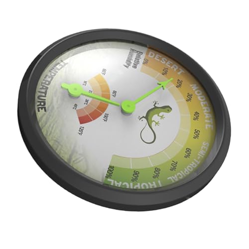 Parliky Thermometer Temperatur- und Luftfeuchtigkeitsmonitor Schildkrötenpanzer Reptilienbefeuchter hygrometer Reptilienfeuchtigkeitsanzeige Dualer Hygrothermograph Abs von Parliky