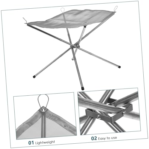 Parliky Tragbarer Campingkocher aus Edelstahl Faltbarer Outdoor Bonfire Rack Stabiles Leichtes Grillgestell für Feuerstelle Vielseitig für Wandern Grillen Robust und Langlebig Mittlere von Parliky