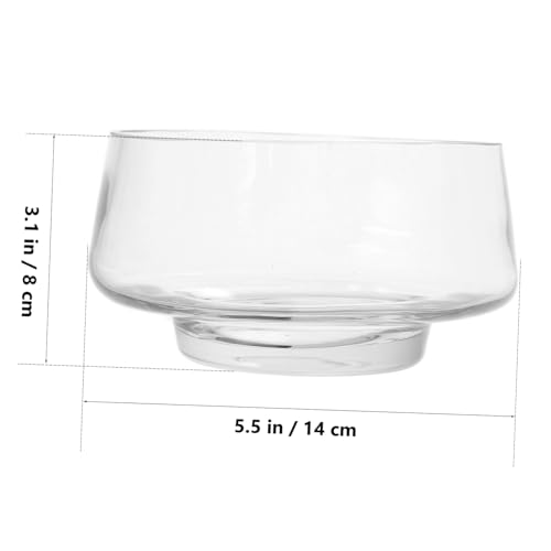 Parliky Transparente Glasvase mit Großer Öffnung Dekorative Pflanzvase für Wasserpflanzen Moos und Sukkulenten Eleganter Indoor blumenkübel Stilvolles Wohnaccessoire für Tischdekoration von Parliky