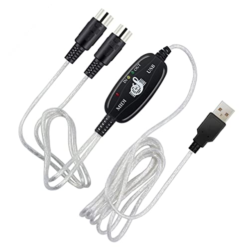 Parliky USB Midi Kabel Midi zu USB Adapter Kabel für Keyboard Verbindung Musikbearbeitung Kompatibel mit Windows PC Laptop Stabile Datenübertragung Plug Play Parliky USB Midi Kabel Midi zu USB Adapter Kabel für Keyboard Verbindung Musikbearbeitung Kompatibel mit Windows PC Laptop Stabile Datenübertragung Plug Play von Parliky