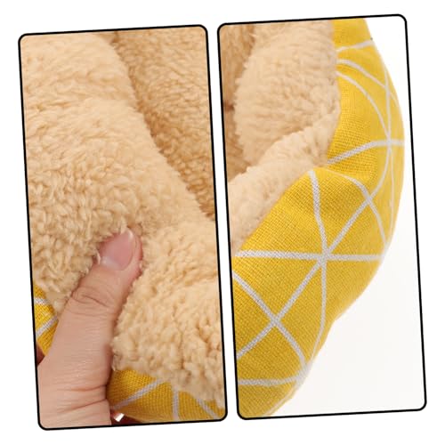 Parliky Weiches Warmes Haustierbett aus Langlebigem Canvas Gemütliches Hundebett für Kleine Hunde und Katzen Rutschfestes Wintertaugliches Schlafnest Gelb Øcm Parliky Weiches Warmes Haustierbett aus Langlebigem Canvas Gemütliches Hundebett für Kleine Hunde und Katzen Rutschfestes Wintertaugliches Schlafnest Gelb Øcm von Parliky