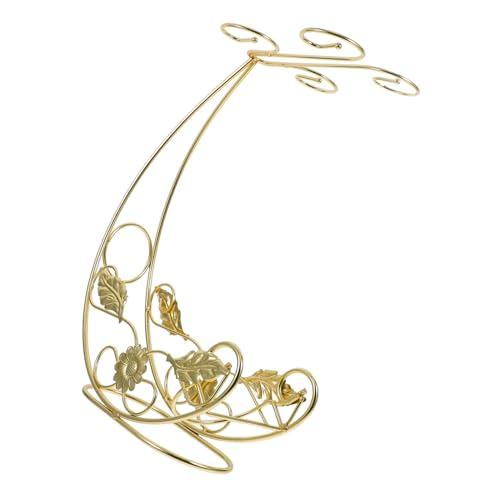 Parliky Weinregal mit Hängendem Glashalter Platzsparendes Design Vielseitig für Küche Bar und Zuhause Stilvolle Weinflaschen und Gläseraufbewahrung Eleganter Goldfarbener Weinglashalter von Parliky