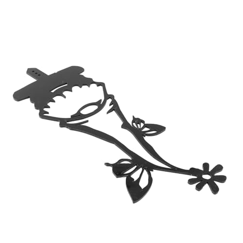 Parliky Wetterfester Acryl Gartenzwerg Steckfigur Wiederverwendbar Für Garten Wiese Terrasse Dekorativer Außenstecker Ohne Gesicht Schwarzer Metallstil Einzigartige Gartendekoration von Parliky