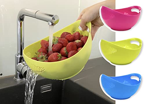 Schüssel mit Sieb Kunststoff 521 Nudelsieb Küchensieb Waschschüssel Abtropfsieb Salatschüssel Spülmaschinenfest von Parmasch
