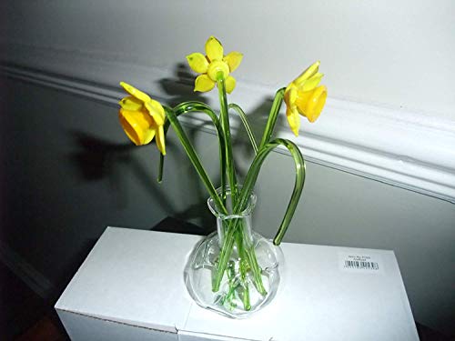 Glasblumen in der Vase, Narzissen, Geschenk von Parmy