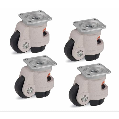 Set 4- Ausgleichsrollen 63mm Scheibe Blickle Rolle 500kg Kapazität Hrp-Poa 63G von Parnells