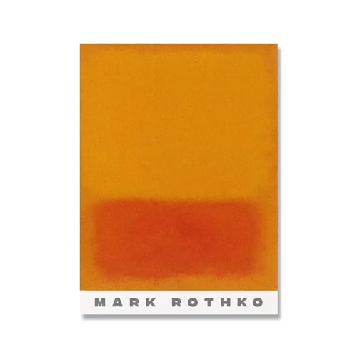 Parom Mesgt Mark Rothko Berühmte Poster und Drucke Moderne Wandkunst Orange Mark Rothko Leinwand Malerei Ästhetische Bilder für Wohnzimmer Dekor 50x70cmx1 Kein Rahmen von Parom Mesgt