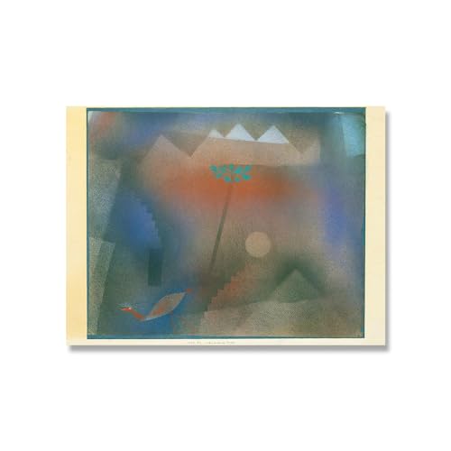 Paul Klee Poster und Druck Abstrakte Wandkunst Tier und Pflanze Paul Klee Leinwand Gemälde Ausstellungsbild für Wohnzimmer Dekor 50x70cmx1 Ohne Rahmen von Parom Mesgt