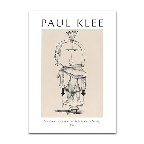 Paul Klee Poster und Drucke Abstrakte Wandkunst Charakter Skizze Paul Klee Leinwand Malerei Ausstellung Bilder für Wohnkultur 50x70cmx1 Kein Rahmen von Parom Mesgt