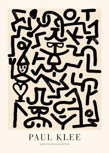 Paul Klee Retro Poster und Drucke Abstrakte Wandkunst Schwarze Linie Paul Klee Leinwand Malerei Minimalistische Bilder für Wohnkultur 50x70cmx1 Kein Rahmen von Parom Mesgt