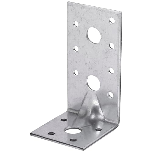 10 Stück Tischlerei Schwerlast-Winkelverbinder für Bauwesen Montage 90 x 50 x 50 x 2,5 mm Lochwinkel Holzverbinder Bauwinkel Balkenwinkel Winkelverbinder Verzinkt Stahlwinkel Sturmwinkel Eisenwinkel von Parotec