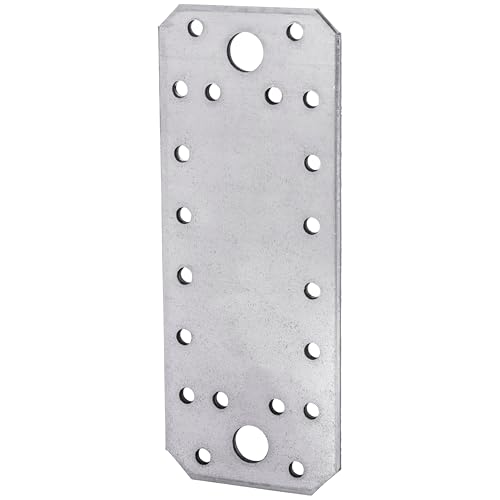 10 Stück Tischlerei Spezialverbinder für Bauwesen Montage Schwerlast Metallwinkel Holzverbinder Plattverbinder Lochverbinder Verzinkt Stahlverbinder Plattwinkel 140 x 55 x 2,5 mm von Parotec
