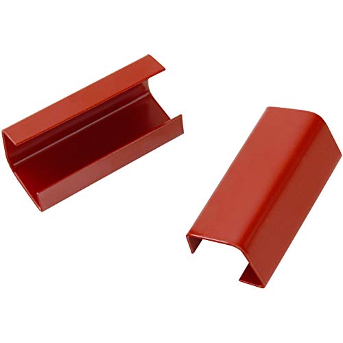 10 x SCHNEEFANGGITTER BINDEELEMENT Verbinder Verbindungsmuffe (RAL 3009 - Kastanienrot) von Parotec
