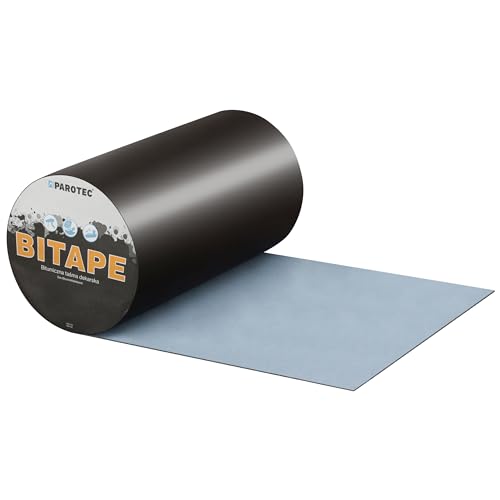 Parotec BiTape Bitumenband Bitumendachband Dachreparatur Dachdeckerband Spezialband Maximale Haftkraft Aluminium Resistent Gegen Wasser Feuchtigkeit UV-Strahlen 300mm x 10lfm Anthrazit/Grau (RAL7021) von Parotec