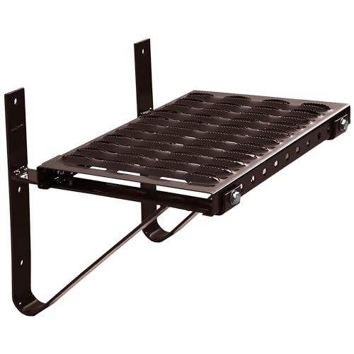 DACHTRITT Steigtritt Kaminpodest 80 cm Komplett für Kamin/Wand (RAL 8017 - Braun) von Parotec