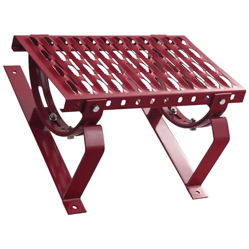 Dachtritt Steigtritt 100 cm Komplett für Plattdach flache Abdeckung (RAL 3004 - Kirsche) von Parotec