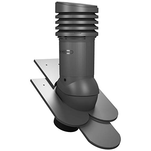 Entlüfterkamin EVO DN125 für Biberschwanzziegel in Doppeldeckung Dachlüfter Entlüfter (RAL 7024 - Graphit) von Parotec