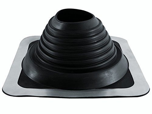 FOLNET Rohrmanschette Dachdurchführung Kabel- Rohrdurchführung Dichtungsflansch für Blechdachdeckungen EPDM 3 bis 724 mm Blechpfannen Trapezblech Doppelstehfalz (EPDM quadratisch, 102 mm - 210 mm) von Parotec