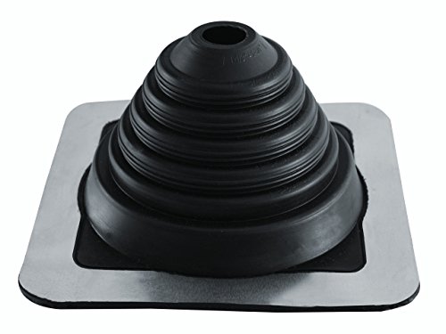 FOLNET Rohrmanschette Dachdurchführung Kabel- Rohrdurchführung Dichtungsflansch für Blechdachdeckungen EPDM 3 bis 724 mm Blechpfannen Trapezblech Doppelstehfalz (EPDM quadratisch, 22 mm - 102 mm) von Parotec