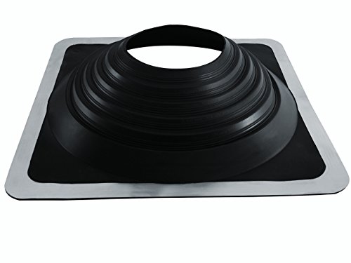 FOLNET Rohrmanschette Dachdurchführung Kabel- Rohrdurchführung Dichtungsflansch für Blechdachdeckungen EPDM 3 bis 724 mm Blechpfannen Trapezblech Doppelstehfalz (EPDM quadratisch, 241 mm - 521 mm) von Parotec