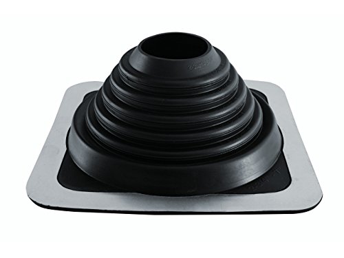 FOLNET Rohrmanschette Dachdurchführung Kabel- Rohrdurchführung Dichtungsflansch für Blechdachdeckungen EPDM 3 bis 724 mm Blechpfannen Trapezblech Doppelstehfalz (EPDM quadratisch, 70 mm - 178 mm) von Parotec