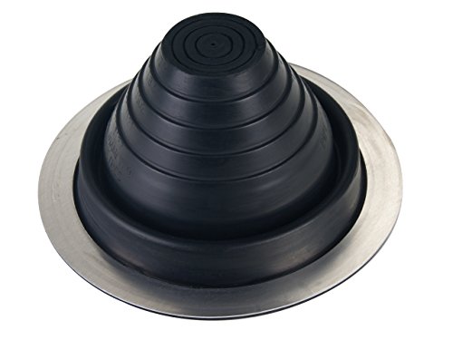 FOLNET Rohrmanschette Dachdurchführung Kabel- Rohrdurchführung Dichtungsflansch für Blechdachdeckungen EPDM 3 bis 724 mm Blechpfannen Trapezblech Doppelstehfalz (EPDM rund, 6 mm - 127 mm) von Parotec