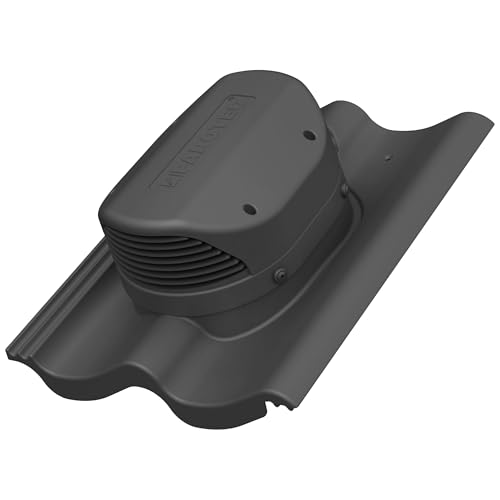 Parotec Flachlüfter für Braas - Doppel-S, Nelskamp - S, IBF - Doppel-S, ProDach - Doppel-S Dachlüfter Entlüfter Lüftungsziegel (RAL 7016 - Anthrazit) von Parotec
