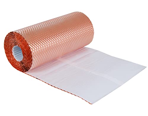 Kaminanschluss Wandanschluss Anti Moos, Moos Stop, selbstklebend, Dachentmoosung Wandanschluss Kupfer Rollfirst Kupferrollfirst Kupferband 3D 300mm / 5mtr von Parotec