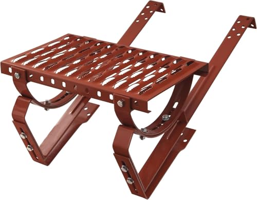 Komplett Laufrost 1200 mm für Schornsteinfeger Steigtritt für Dachziegel und Biberschwanzziegel zum Einhängen Dachtritt inkl. Montagematerial, 10 Farben (RAL 8004 - Ziegelrot) von Parotec