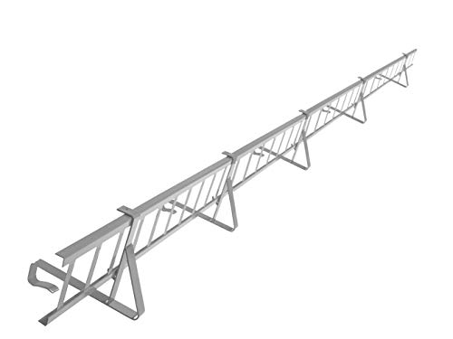 Komplettes SCHNEEFANGGITTER Set 3,00 m Lang, Schneefang, Gitterhöhe 15 und 20 cm (15 cm, Silber) von Parotec