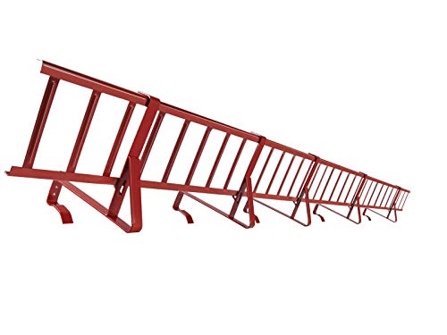 Komplettes SCHNEEFANGGITTER Set 3,00 m Lang, Schneefang, Gitterhöhe 15 und 20 cm (20 cm, Rot) von Parotec