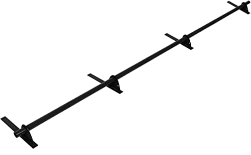 Komplettes SCHNEEFANGROHR Set 3,0 m, für Plattdach, 6 Farben, 1, 2 oder 3 Rohre! (1 Rohr / 4 Halterungen, RAL 9005 Schwarz) von Parotec